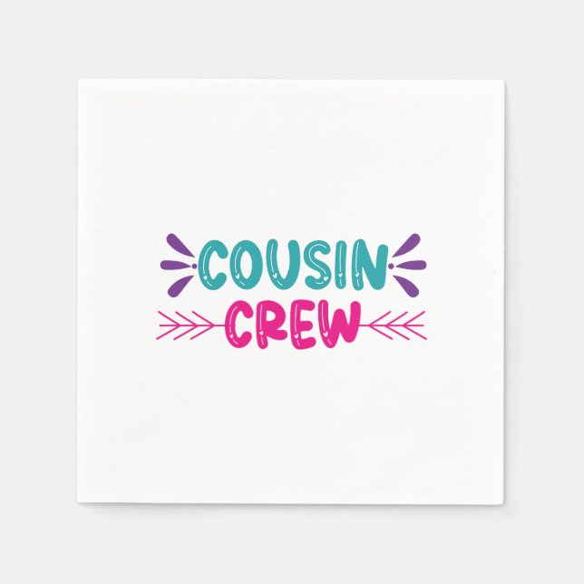 Servilleta De Papel Cute Cousin Crew (Anverso)
