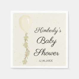 Servilleta De Papel Cute Cream Balloon Baby Shower