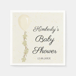 Servilleta De Papel Cute Cream Balloon Baby Shower