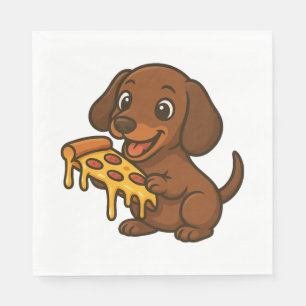 Servilleta De Papel Cute Dachshund personalizado pizza perro amante de
