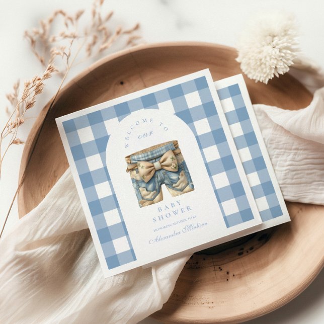 Servilleta De Papel Cute Denim Baby Shower (Subido por el creador)