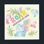 Servilleta De Papel Cute Dinosaur Birthday Party Kids Dino Boys<br><div class="desc">Entra en un mundo de diversión prehistórica con nuestros "Cute Dinosaurios Niños Nacidos Dino Boy Cumpleaños de Suministros". Captando perfectamente la emoción de una celebración con temática de dino, esta invitación es una obra maestra lúdica que promete un buen momento. Imagina que la cara de tu hijo se ilumina cuando...</div>