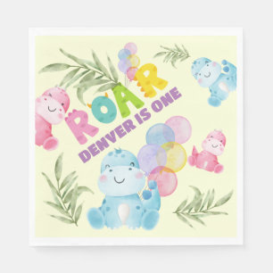 Servilleta De Papel Cute Dinosaur Birthday Party Kids Dino Boys