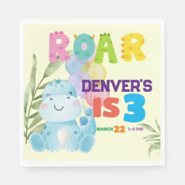 Servilleta De Papel Cute Dinosaur Birthday Party Kids Dino Boys
