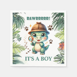 Servilleta De Papel Cute Dinosaur Theme Baby Shower