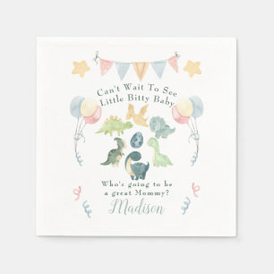 Servilleta De Papel Cute Dinosaur Watercolor Baby Shower
