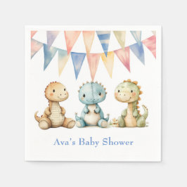 Servilleta De Papel Cute dinosaurios y amigos Boy Baby Shower