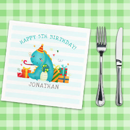 Servilleta De Papel Cute Dinosaurs Stomp Chomp and roar birhtday Kids
