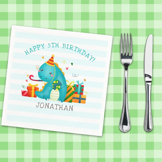 Servilleta De Papel Cute Dinosaurs Stomp Chomp and roar birhtday Kids (Subido por el creador)