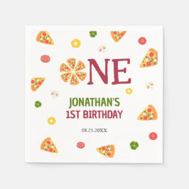 Servilleta De Papel Cute Divertido Pizza Fiesta Niños Primer Cumpleaño