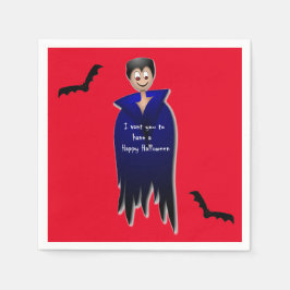 Servilleta De Papel Cute Dracula Halloween