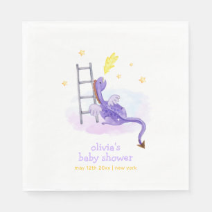 Servilleta De Papel Cute Dreamy Fairytale Dragon Stars Baby Shower