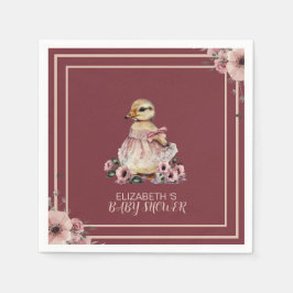Servilleta De Papel Cute Duck Baby Shower Napkins | Fiesta personaliza