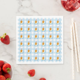 Servilleta De Papel Cute Duckling Happy Birthday Gingham Fiesta Napkin