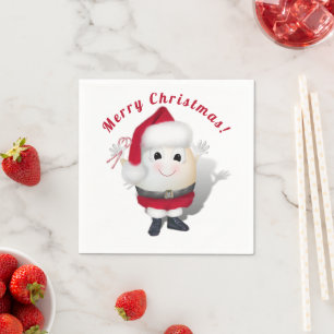 Servilleta De Papel Cute Egg Santa - Navidad Eggstraordinaria
