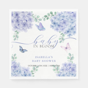 Servilleta De Papel Cute Elegant Hydrangea Floral Garden Baby Shower