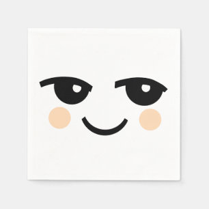 SERVILLETA DE PAPEL CUTE FACE WHITE PAPER NAPKINS