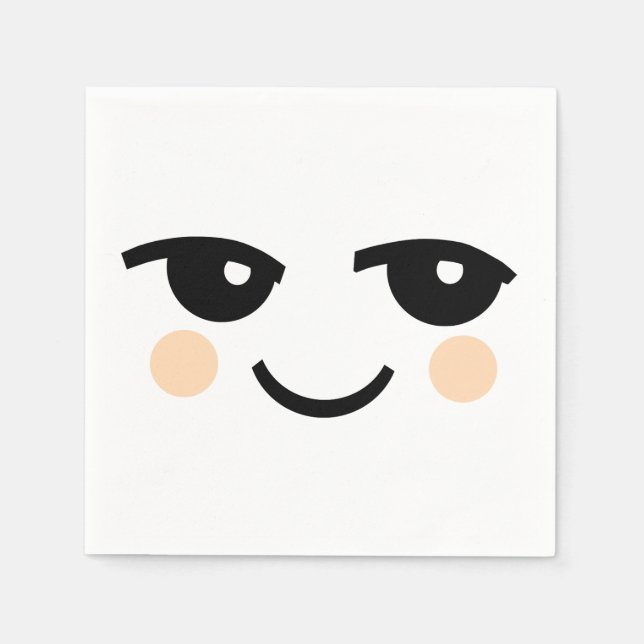 SERVILLETA DE PAPEL CUTE FACE WHITE PAPER NAPKINS (Anverso)
