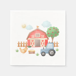Servilleta De Papel Cute Farm Animals Barnyard Birthday