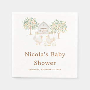 Servilleta De Papel Cute Farm Barn Baby Shower