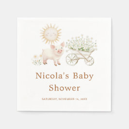 Servilleta De Papel Cute Farm Barn Baby Shower
