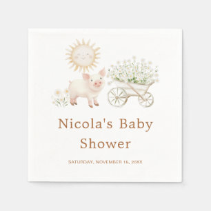 Servilleta De Papel Cute Farm Barn Baby Shower
