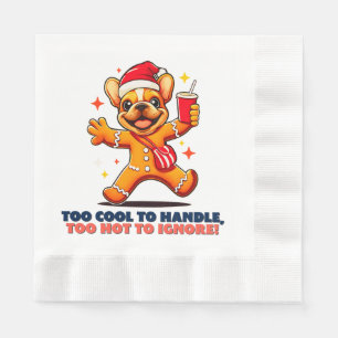 Servilleta De Papel Cute Fawn Bulldog Navidades de cachorro cookie