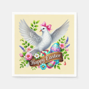 Servilleta De Papel Cute Feliz Pascua paloma