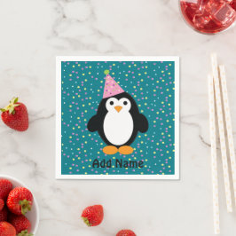 Servilleta De Papel Cute Fiesta Penguin
