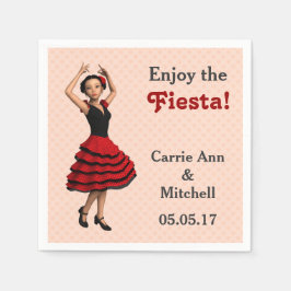 Servilleta De Papel Cute Flamenco Dancer (Personalizado)