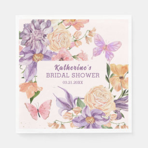 Servilleta De Papel Cute Floral Me Da Butterflies Ducha De Novias