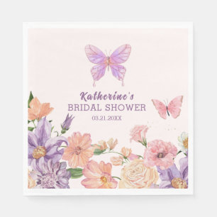 Servilleta De Papel Cute Floral Me Da Butterflies Ducha De Novias