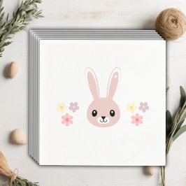 Servilleta De Papel Cute Floral Tiny Hopper Bunny Baby Shower