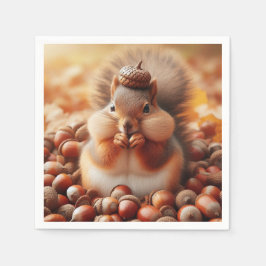 Servilleta De Papel Cute Fluffy Squirrel