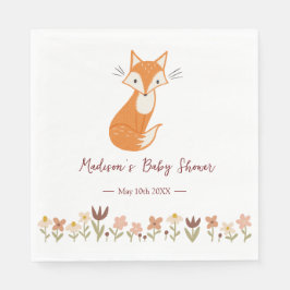 Servilleta De Papel Cute Fox Baby Shower