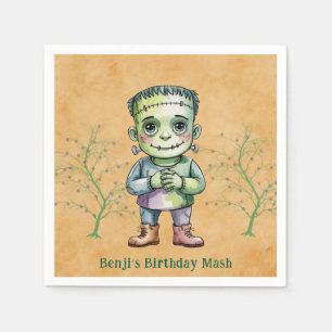 Servilleta De Papel Cute Frankenstein Halloween Fiesta de cumpleaños