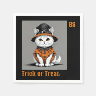 Servilleta De Papel Cute gato de Halloween disfrazado   Festividad