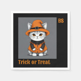 Servilleta De Papel Cute gato de Halloween disfrazado   Festividad