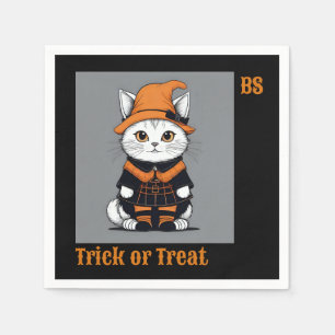 Servilleta De Papel Cute gato de Halloween disfrazado Festividad