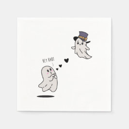 Servilleta De Papel Cute ghosts couple talking