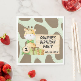 Servilleta De Papel Cute Giraffe Para Los Pequeños