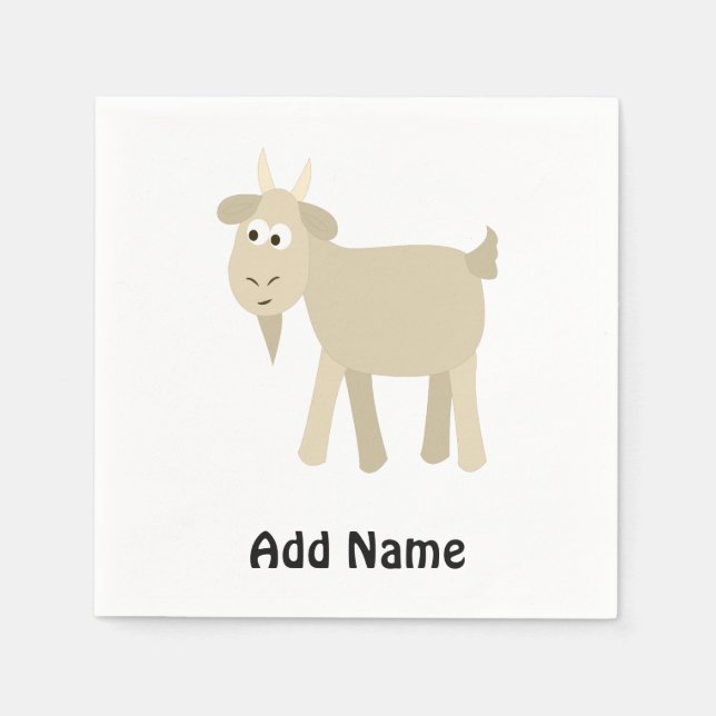 Servilleta De Papel Cute Gracioso Cabra Pequeña (Anverso)