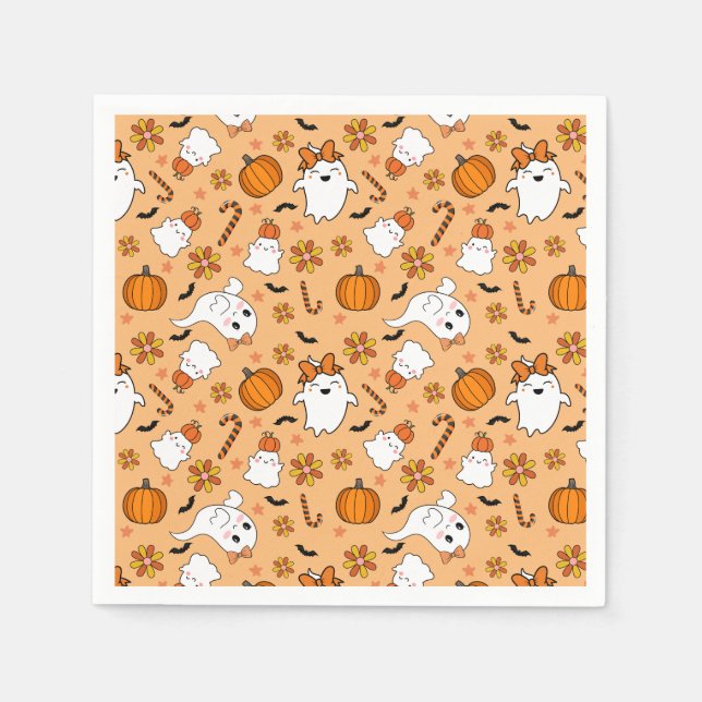 Servilleta De Papel Cute Halloween (Anverso)
