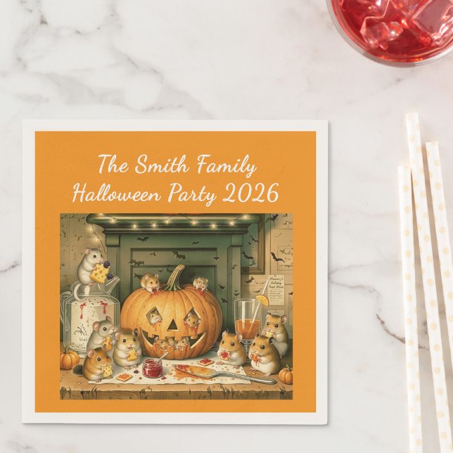 Servilleta De Papel Cute Halloween Hamster Snack Party (Subido por el creador)