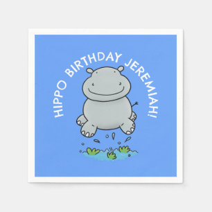 Servilleta De Papel Cute hippo bebé personalizado personalizado cumple