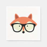 Cute Hipster Red Fox