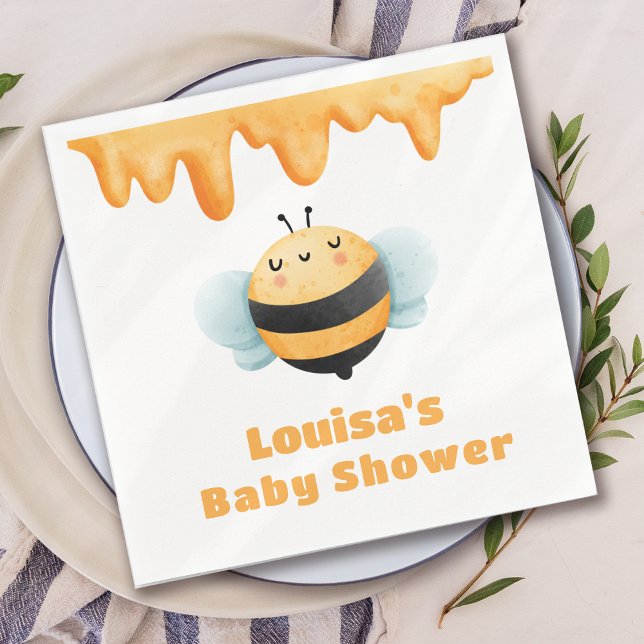 Servilleta De Papel Cute Honey Bee Baby Shower (Subido por el creador)