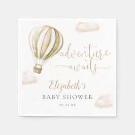 Servilleta De Papel Cute Hot Air Balloon Gender Neutral Baby Shower