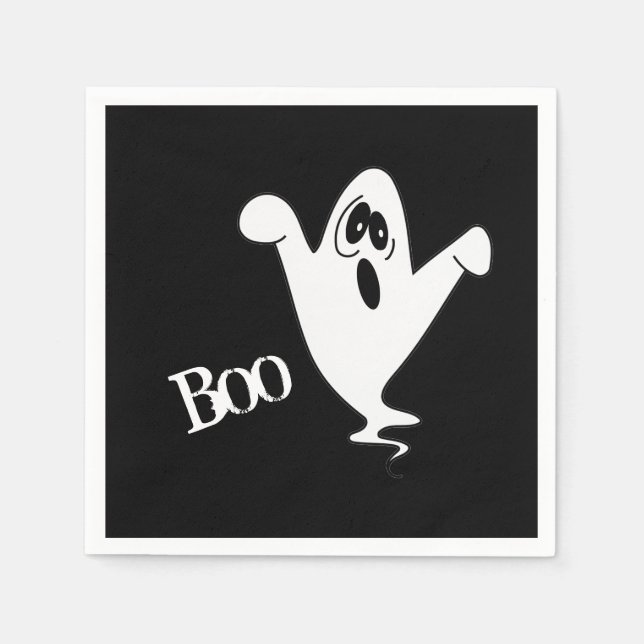 Servilleta De Papel Cute Howling Ghost Halloween (Anverso)