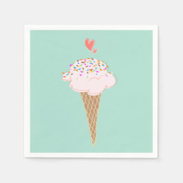 Servilleta De Papel Cute Ice Cream Cone